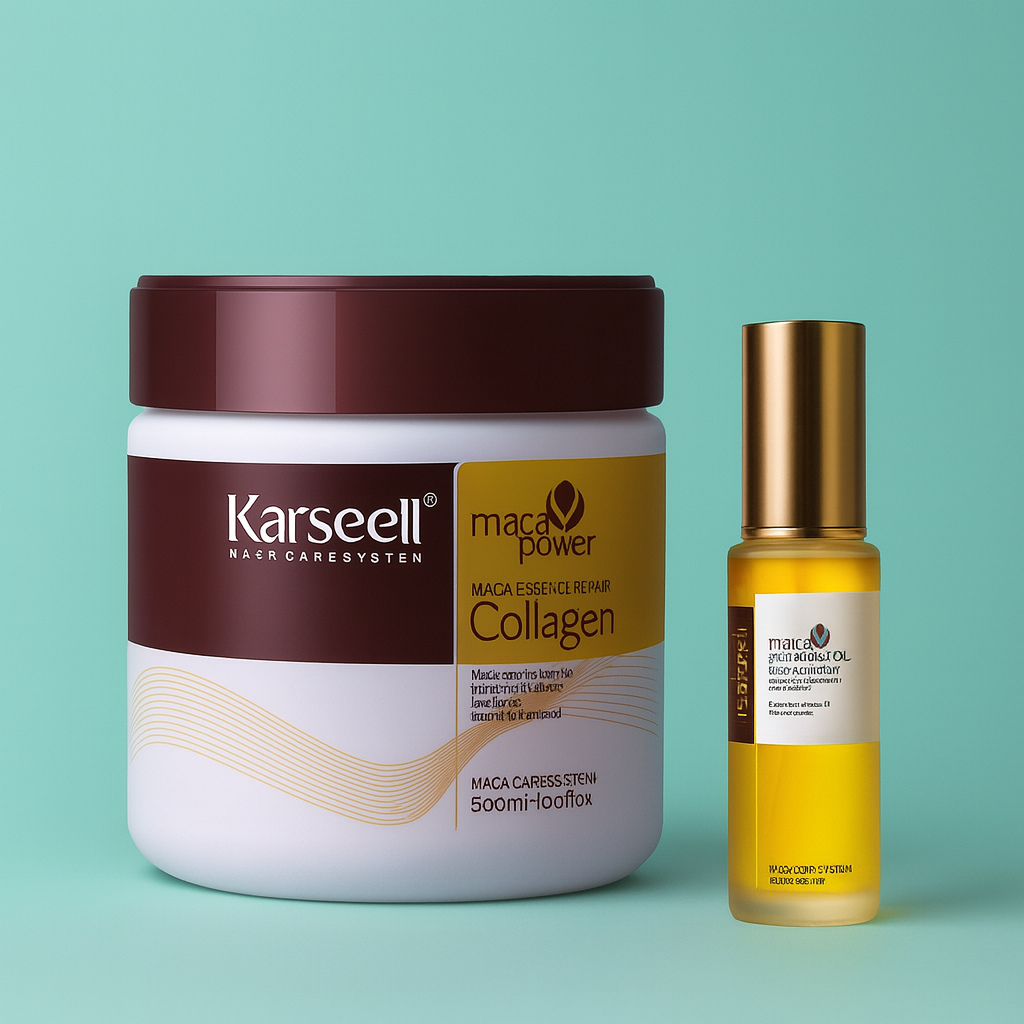 Máscara Karseell + Óleo Essencial: Dupla Nutrição - Tratamento Completo com Colágeno