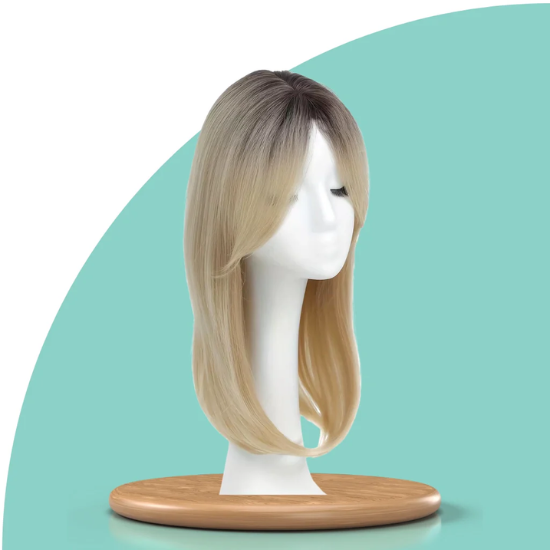 Top Closure - Topo de Cabelo Natural com Franja 45cm | Para Alopecia e Falhas