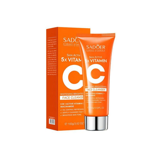 Limpador facial clareador com 5 vitaminas C