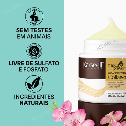Máscara Karseell + Óleo Essencial: Dupla Nutrição - Tratamento Completo com Colágeno 