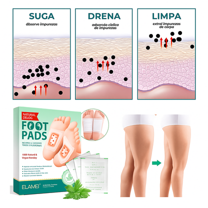 FootPads – Adesivo Detox para Pés - Elimina Toxinas, Diminui o Inchaço e Auxilia no Emagrecimento