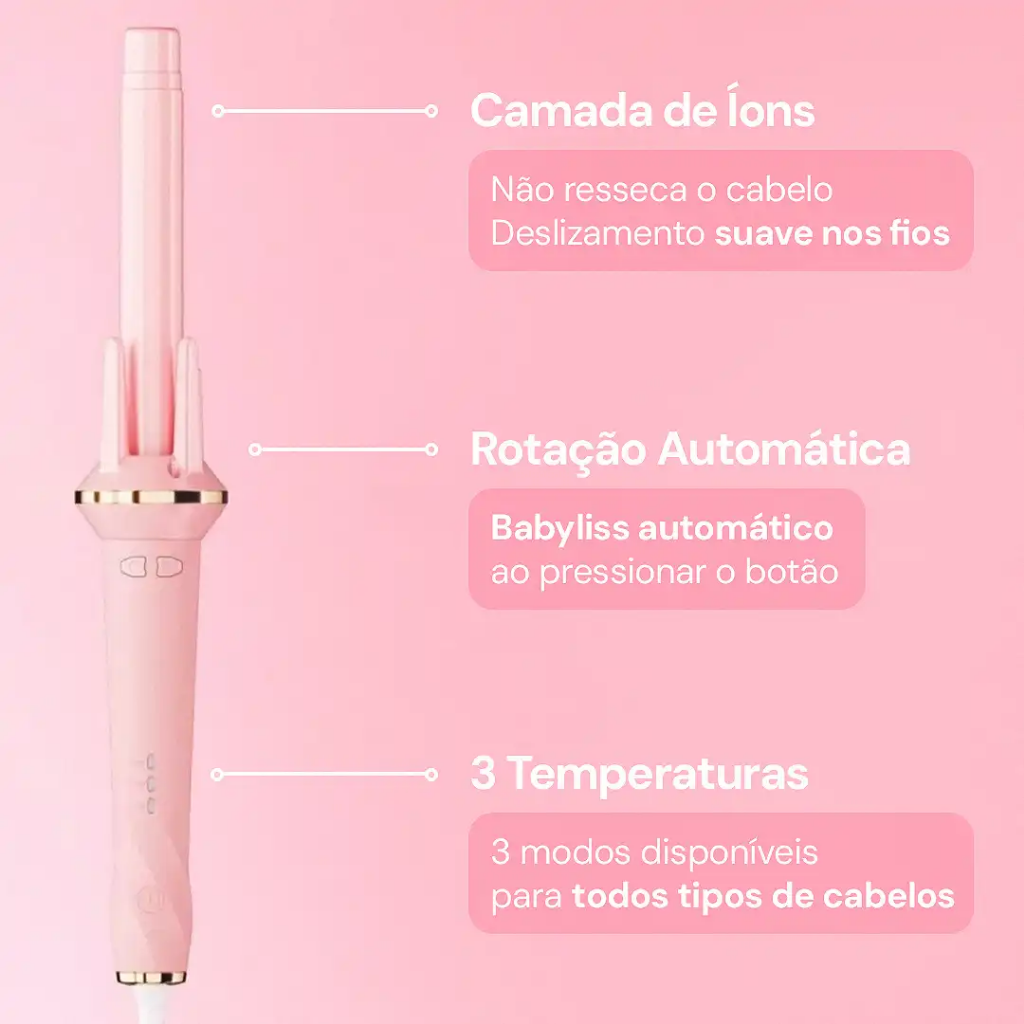 Modelador 360° MAGIC Babyliss Bivolt  - Cachos Definidos em até 5 Minutos