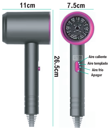 Secador Iônico Profissional com Tecnologia de Luz Azul