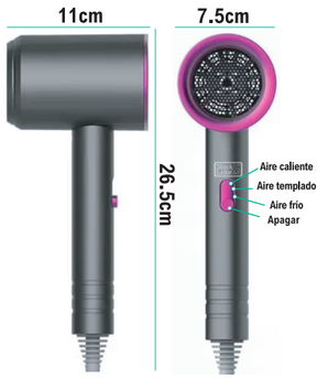 Secador Iónico Profesional con Tecnología de Luz Azul